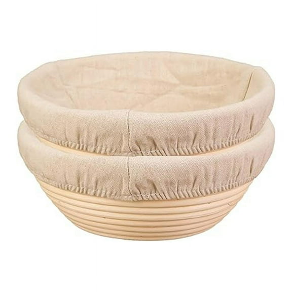 2PCS Bread Proofing Basket Cloth Cover Combination, Bread Protection Basket, Baking Bowl for Sourdough Fermentation