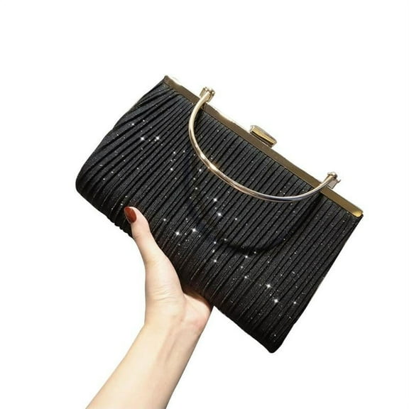 JZROCKER Women's Sequin Evening Handbag Shiny Clutch Bag Rhinestone Party Prom Purse