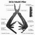 thumbnail image 3 of Alicate Cuchillo Navajas Multifuncional Para Camping 24 En 1 Xtellar negro, 3 of 3