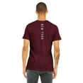 thumbnail image 3 of Daxton Adult Unisex Tshirt New York Script with Vertical on the Back, Burgundy White, 2XL, 3 of 3