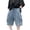 Z01-Blue, variant on CAIXIA Boys Jeans Shorts Size 8 Straight Wide Leg Stretch Denim Shorts Knee Length Ripped High Waist Jorts Y2k Classic Trendy School Bermuda Shorts Streetwear Youth Kids