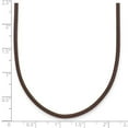 thumbnail image 2 of 14k Yellow Gold 2mm Brown Leather Cord Necklace 16 Inch Lobster Claw Pendant Necklace for Women, 2 of 2