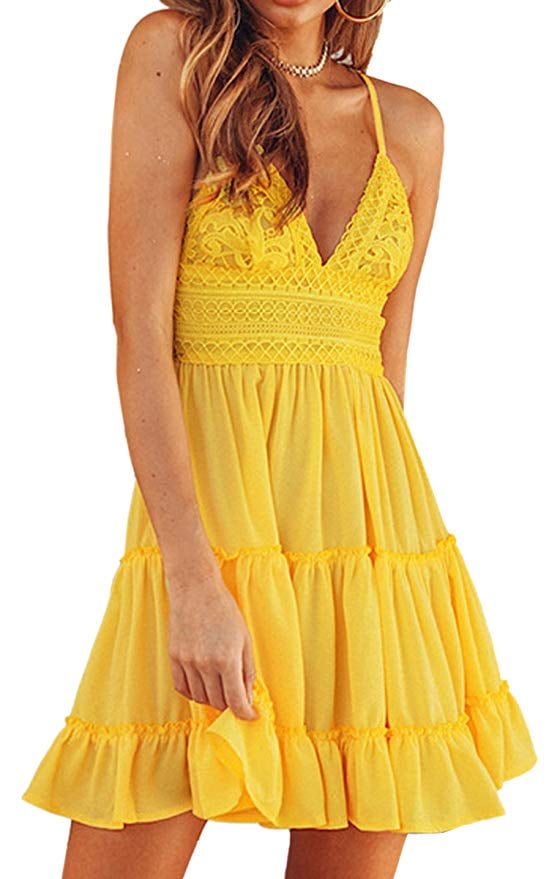 sleeveless lace a line party swing skater dress