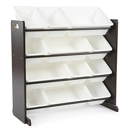 Tot Tutors Kids Toy Storage Organizer with 12 Plastic Bins