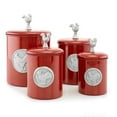 thumbnail image 1 of Old Dutch Red 4 Piece Rooster Canister Set, 1 of 2
