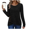 thumbnail image 2 of Neewe Womens Lightweight Sweaters 2025 Long Sleeve Henley Shirt Fall Casual Crewneck Tunic Tops, 2 of 9