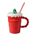 thumbnail image 1 of taza de cerámica,Taza de café de cerámica con tapa,regalo de Navidad,taza navideña taza de agua creativa taza navideña,Taza de desayuno,regalo,taza para beber bebidas,Taza de chocolate Rojo, 1 of 9