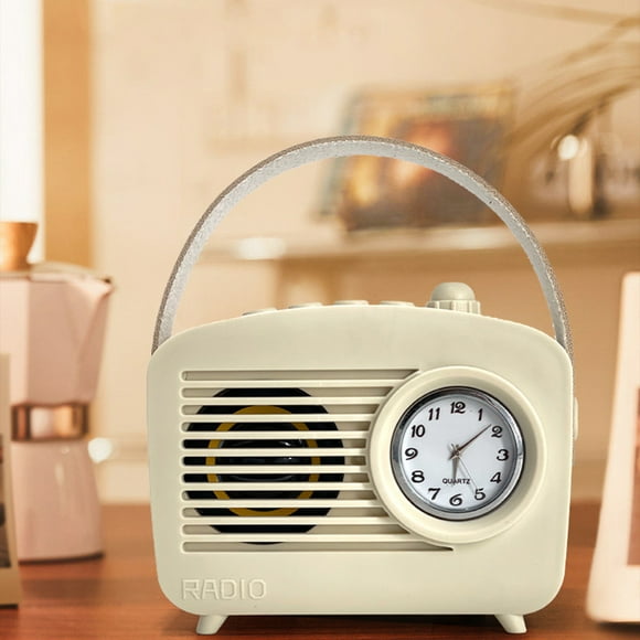 TIMIFIS Bluetooth Speakers Bluetooth Speaker Mini Plug-in Radio Wireless Retro Mini Stereo Outdoor Portable Mini Stereo Gift