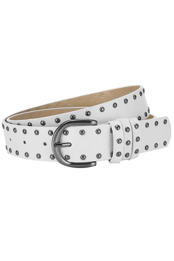 Punk Studded Belt for Women Gothic Studded Belt Glam Ladies Y2k Belt PU Leather Adjustable Goth Rock Rivets Belt for Rocker Jeans Steampunk Dresses Outfits