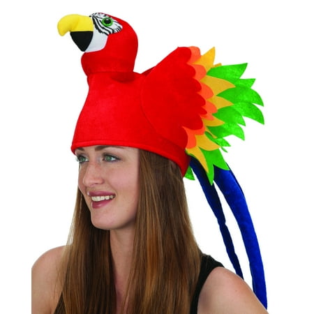 Adults Tropical Rainbow Rain Forest Parrot Bird Party Hat Costume Accessory