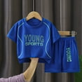 thumbnail image 2 of Toddler Baby Boy Summer Outfit Short Sleeve T Shirt Top Casual Shorts Set Clothes 6 12 18 24 Month, Size 11 Years, 2 of 3
