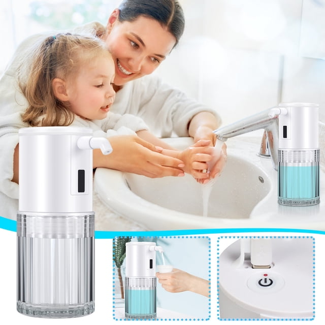Máquina de Indución Inteligente USB para Cargas Bucales • Enjuague Bucal Pre-Comida • Recargable Tipo-C • Spray Automático Manos Libres • Blanco