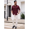 thumbnail image 7 of sogami Mens Stretch Cotton Business Shirt Long Sleeve Wrinkle-Free Dress Shirt, 7 of 7
