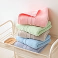 thumbnail image 5 of Unique Bargains Striped Hand Towels Cotton Soft Absorbent Towel Green 2-Piece, 5 of 5