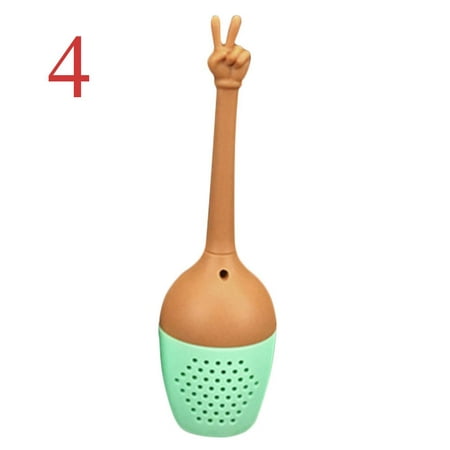 

Coffee Brewing Tools Herbal Spice Holder Filter Funny Hand Gestures Silicone Strainer Loose Leaf Diffuser Tea Infuser 4