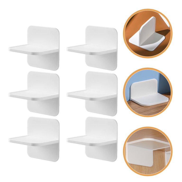 Punch Free Adhesive Shelf Bracket, Shelf Pegs, Shelf Clip for Kitchen  Cabinet Book Shelves, 16 Pack