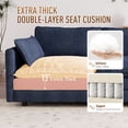 thumbnail image 4 of Muumblus 4 Pieces Living Room Furniture Sets, Modular L-Shaped Sofa and Chaise Lounge Chair with 2 Movable Ottoman, Blue Chenille, 4 of 9