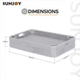 thumbnail image 3 of Floating Pool Tray Floating Serving Tray Table & Bar - Pool Floats for Adults, Spas, & Pool Parties - Floating Tray for Pool Serving Drinks, Sunjoy Floating Brunch 36x24'', Food on The Water - Grey, 3 of 11