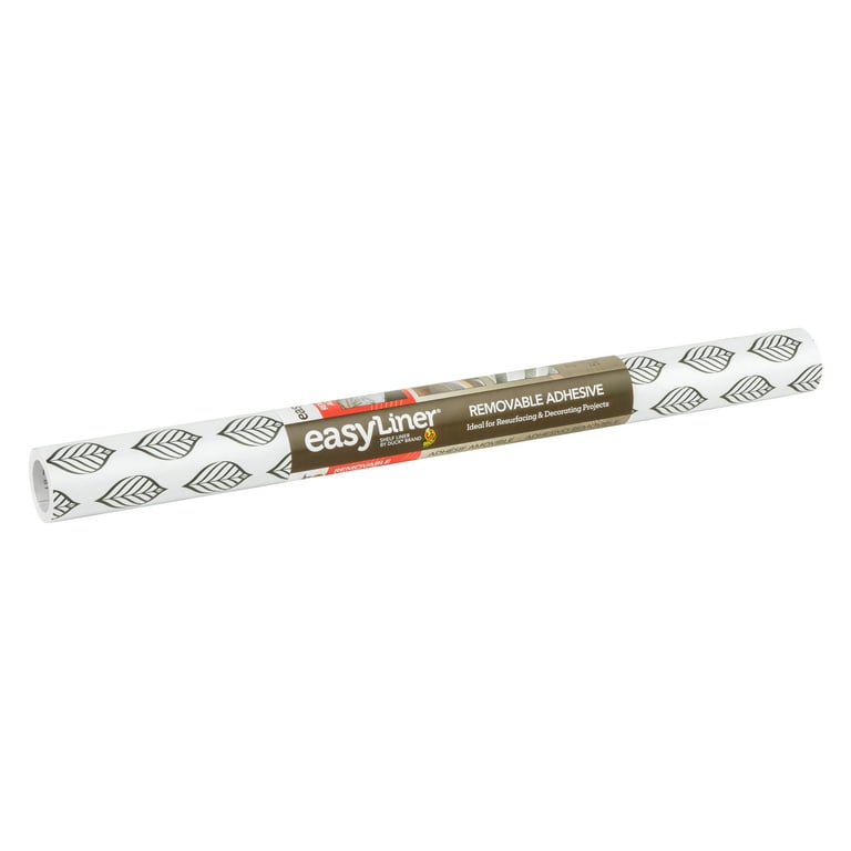 EasyLiner Brand Contact Paper Adhesive Shelf Liner, Grey Pin Feather, 20  in. x 15 ft. Roll