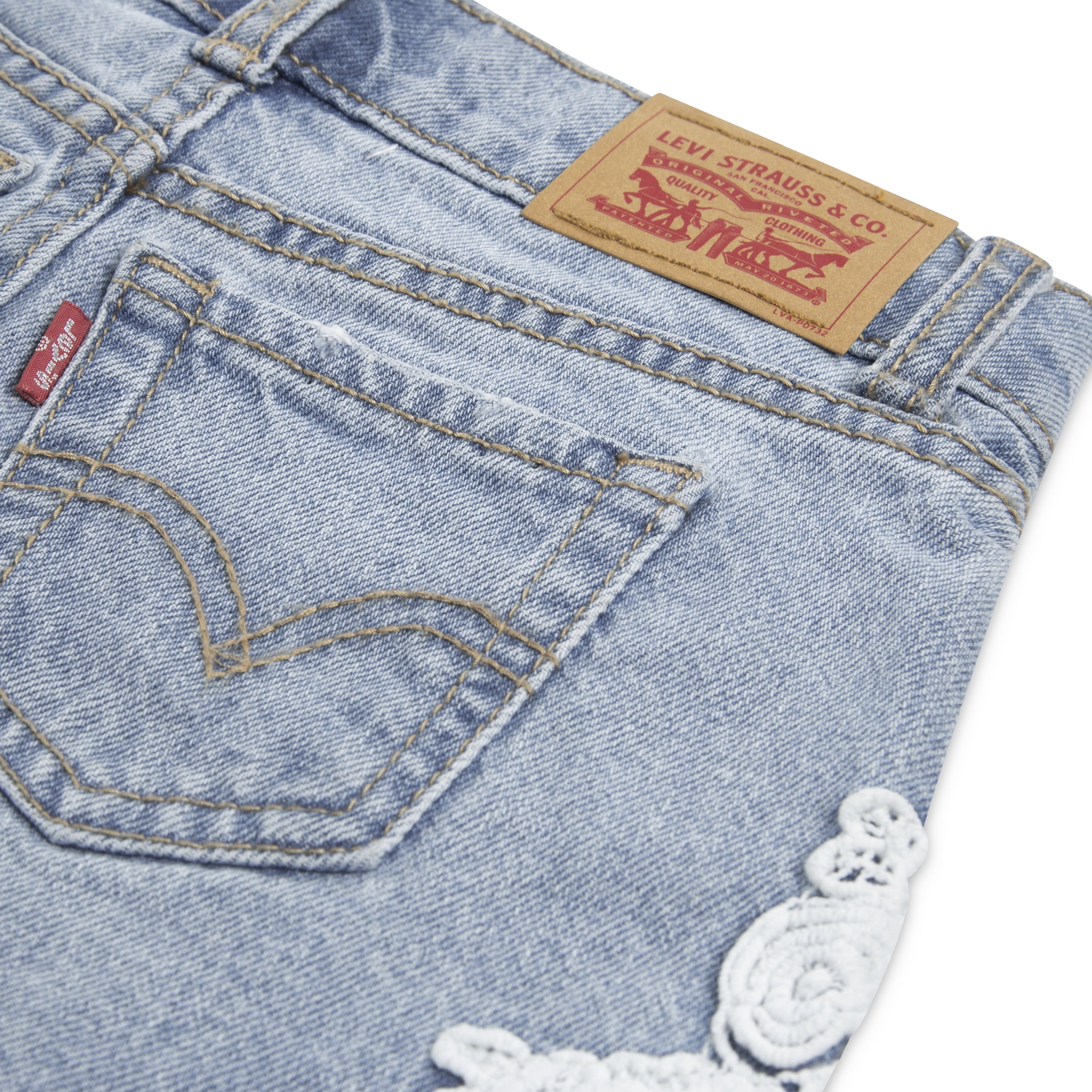 Levi Girls Printed A-Line Shorts, Sizes 4-16