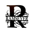 thumbnail image 2 of Black Iron Wall Decor Letters - Custom Family Name Sign for Indoor & Outdoor Home Decor, 2 of 6