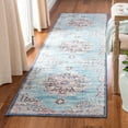 thumbnail image 2 of SAFAVIEH Journey Coriander Oriental Machine Washable Runner Rug, Turquoise/Pink, 2'2" x 9', 2 of 8