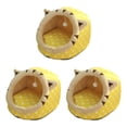 thumbnail image 1 of Billuyoard Cute Cave Bed Dog Warm with Ball Toy Sin deformación para Gatito Conejo Cachorro 35x35x31cm Amarillo Type1 NO1, 1 of 1