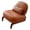 Brown-Faux Leather-1PC, variant on PAPROOS Accent Chairs, Upholstered Armless Reading Chairs with Lumbar Pillows and Solid Wood Legs, Comfy Living Room Bedroom Lounge Chairs for Apartment, Brown-Faux Leather-1PC