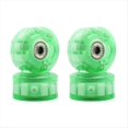 thumbnail image 3 of 8 Ruedas para Patines con Luces Brillantes y Rodamientos Instalados, 58 X 32 mm, 82 A, Color Verde, 3 of 5