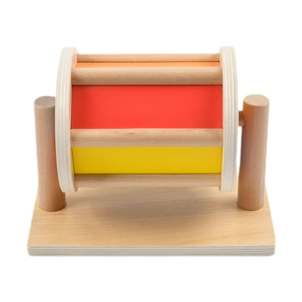 Tambor giratorio, juguete educativo para bebés, sonido de motricidad fina, tambor giratorio, juguete de desarrollo sensorial para bebés de 2 años