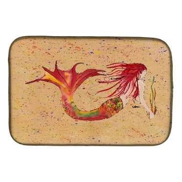 Caroline's Treasures Mermaid Dish Drying Mat
