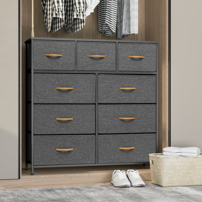 Gray 9 online drawer dresser