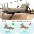 thumbnail image 3 of 67”Outdoor Chaise Lounge Cushion, Indoor Rocking Chair Sofa Cushion with 6 Ties, Water and Fade-Resistant Patio Chair Furniture Replacement Cushion (Khaki), 3 of 7