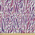 thumbnail image 2 of Ambesonne Modern Fabric by the Yard Upholstery, Curved Spots and Drops Motif, 10 Yards, Fuchsia Purple and White, 2 of 5