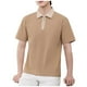 thumbnail image 2 of pstuiky Camisas de vestir de manga corta para hombre, Camisa de manga corta con cuello vuelto y cremallera informal de color liso para hombre camisas casuales para hombre m, 2 of 7