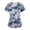 07#Light Purple, variant on Medical Scrubs Set for Women Cute Print Scrub Top and Cargo Pants with Stretch Nursing Quick Dry Uniform Suits