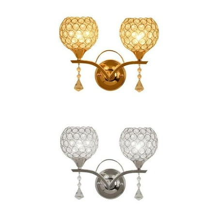 

2x Crystal Wall Light Modern Home Wall Sconce Lighting Fixture Style