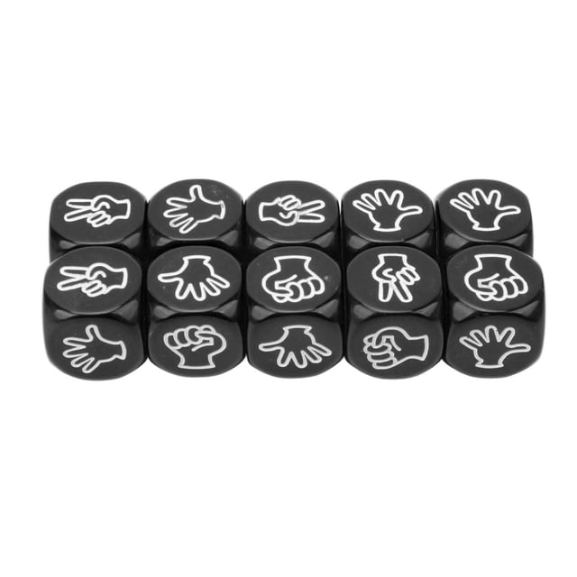 Dados de plástico, juego de 10 piezas de dados, 6 figuras de dados, juego de adivinanzas, diseño fácil de usar