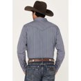 thumbnail image 4 of Cody James Men's Born N Raised Striped Long Sleeve Snap Western Shirt Big And Navy, 4 of 4