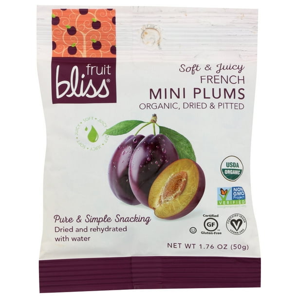 Fruit Bliss Organic Mini French Agen Dried Plums (12x1.76 OZ) Walmart