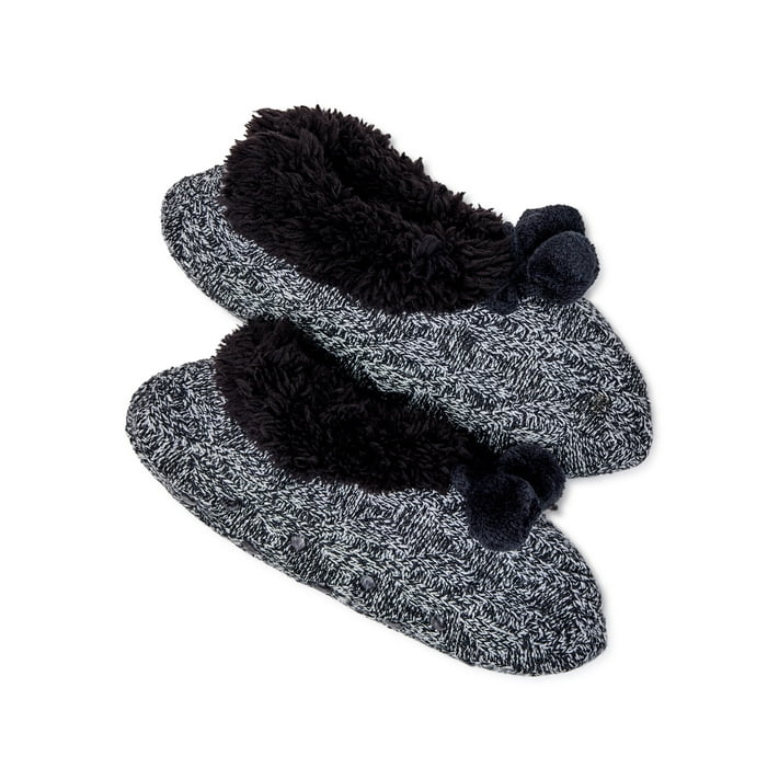 Joyspun Women's Knit Slipper Socks, 1Pack, Size 410