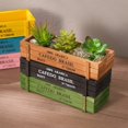 thumbnail image 1 of 3 pc Macetas de plantas en maceta de balcón suculento de madera maciza macetas rectangulares bonsái caja de madera dividida, 1 of 5