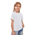 thumbnail image 4 of Lumtrix Girls Short Sleeve T-Shirts Oversize Top Shirt For Tween Girl Trendy Clothes Basic Tee Size 5-14 Years White 170, 4 of 5