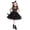 Black, variant on Halloween Dresses for Big Girls Cute Cat Print Mesh Child Sleeveless Party Performance Outfits Casual Dress for Kids Size 10-12T