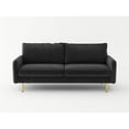 thumbnail image 3 of Enor Furniture Casey 70" Upholstered Modern Velvet Sofa in Black, 3 of 8