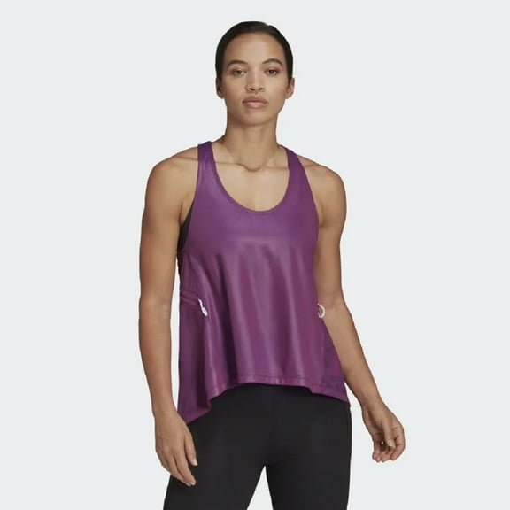 adidas Womens Activewear PrimeBlue Aeroready Racerback Tank Top;Medium