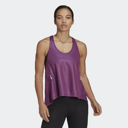 adidas Womens Activewear PrimeBlue Aeroready Racerback Tank Top;Medium