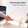 thumbnail image 6 of Needhep Hands Free Cradle Air Vent for Smartphone Portable Mop Broom Holder Wall Mount, Foldable Invisible Wall Mounted Shelf, Broom Hanger Wall Mount for Bathroom,Kitchen (White), 6 of 7