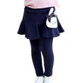thumbnail image 5 of JUMESG Girl Leggings Girls' Capris Leggings Cotton Cropped Leggings School Uniform Laggings for Girls (Navy,5-6 Years), 5 of 7