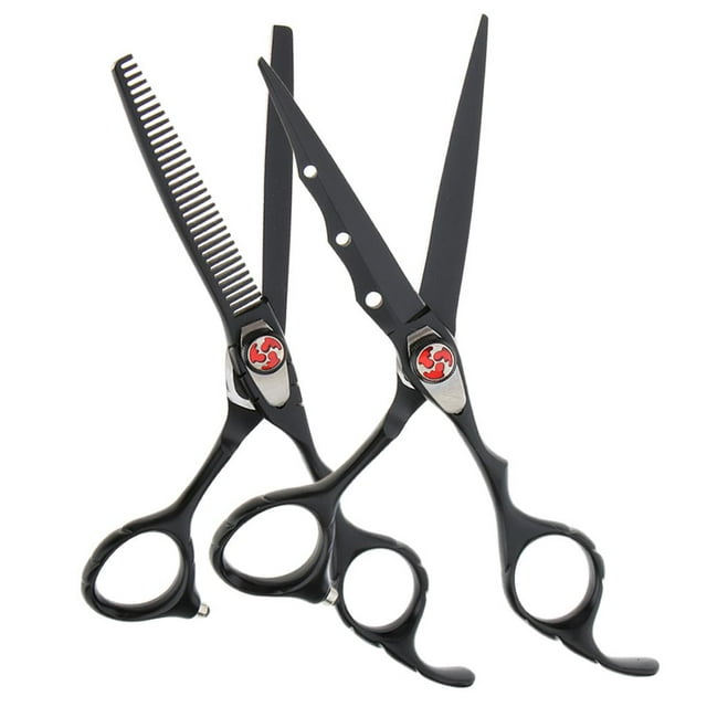 2pcs 6.7 Pulgadas Tijeras de material acero Inoxidable de Adelgazamiento Corte Barbero cabellero Accesorios de Peluquería Salón